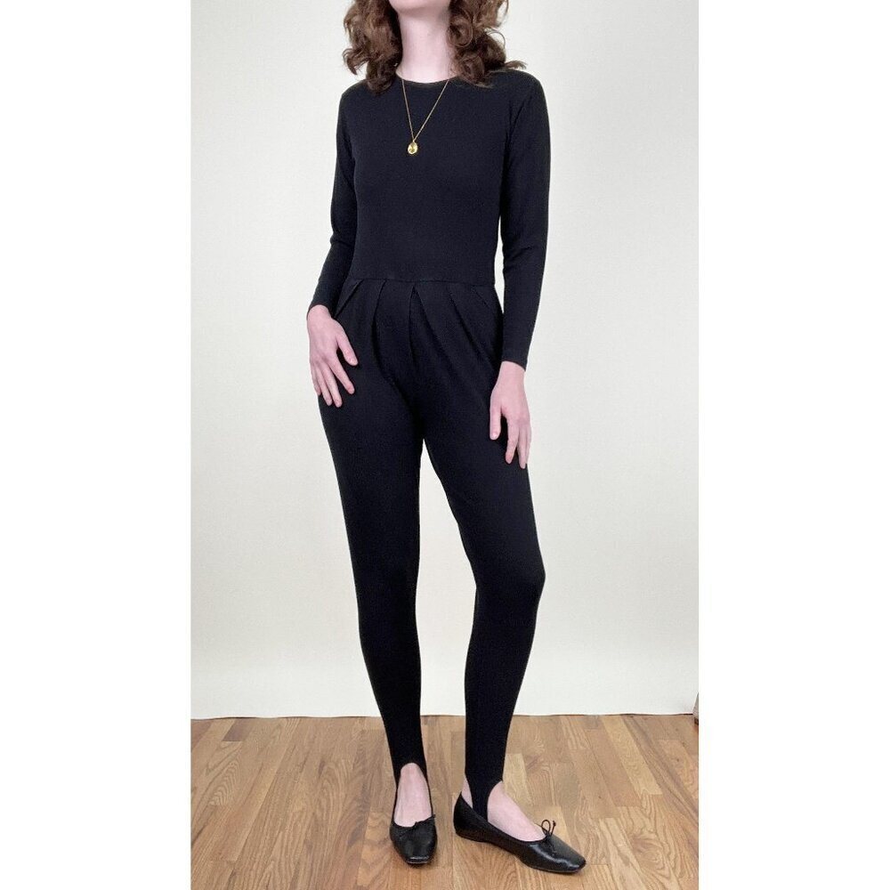 Vintage Equestrian Stirrup Jumpsuit Catsuit Balletcore Preppy Sexy Onsie 80s 90s